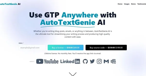 AutoTextGenie AI logo