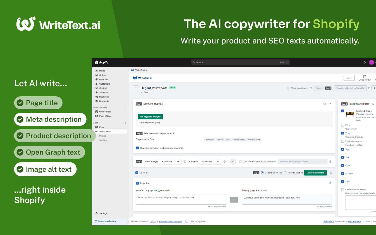 WriteText.ai for Shopify logo