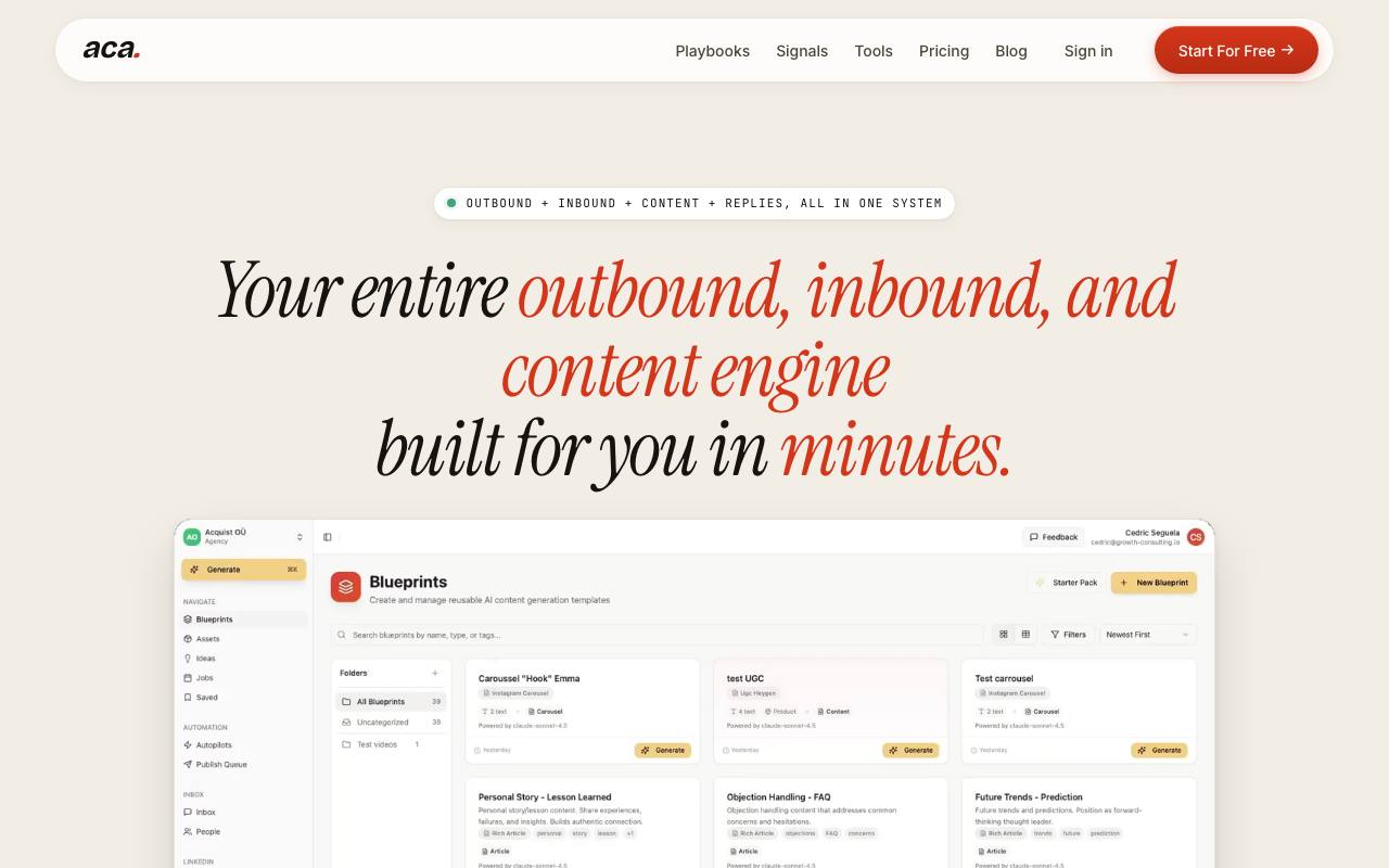 Automated Client Acquisition screenshot