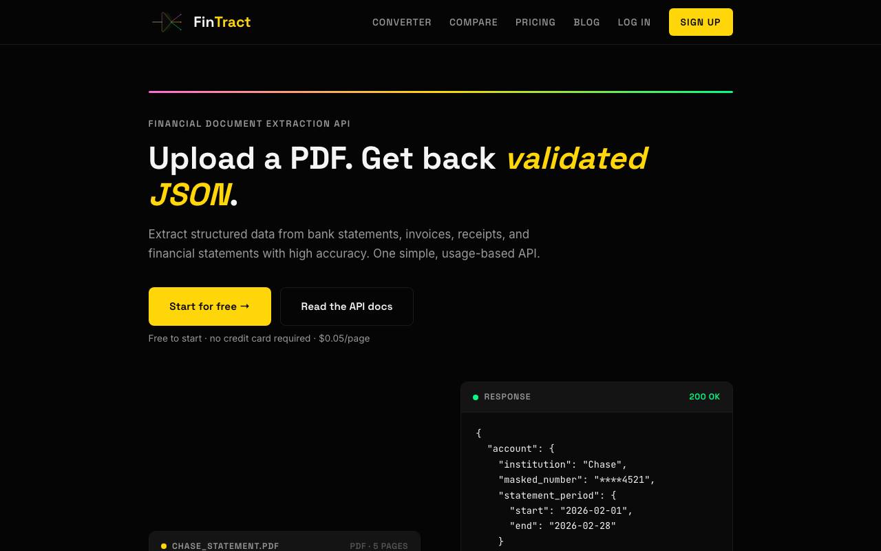 FinTract screenshot
