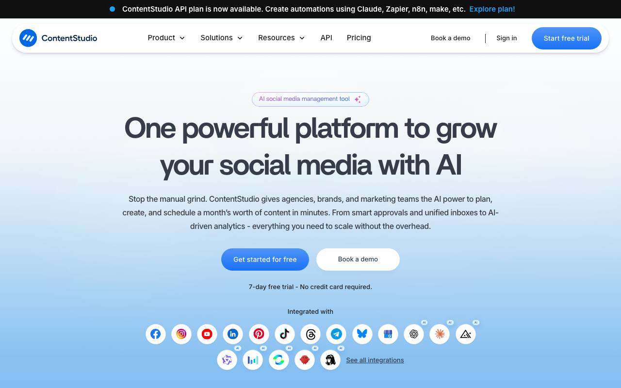 ContentStudio screenshot