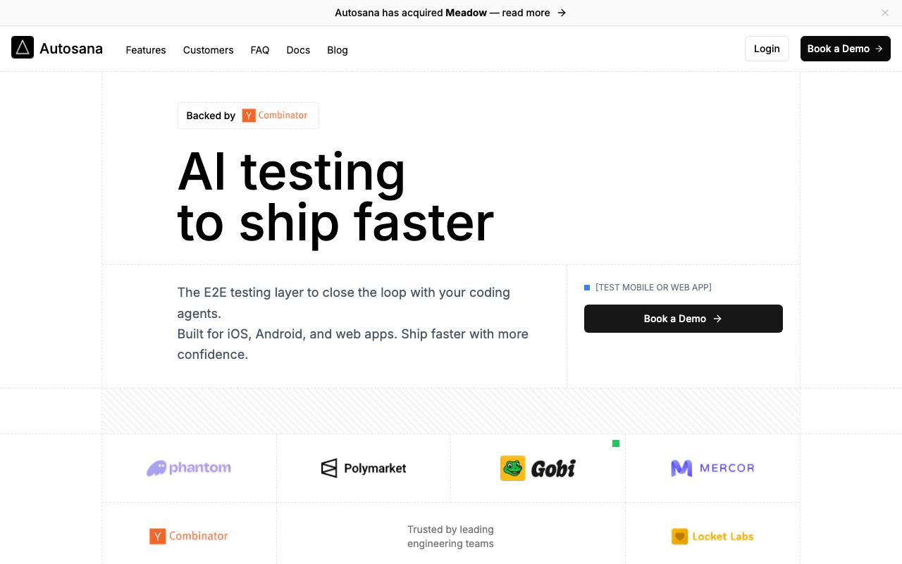 Autosana screenshot