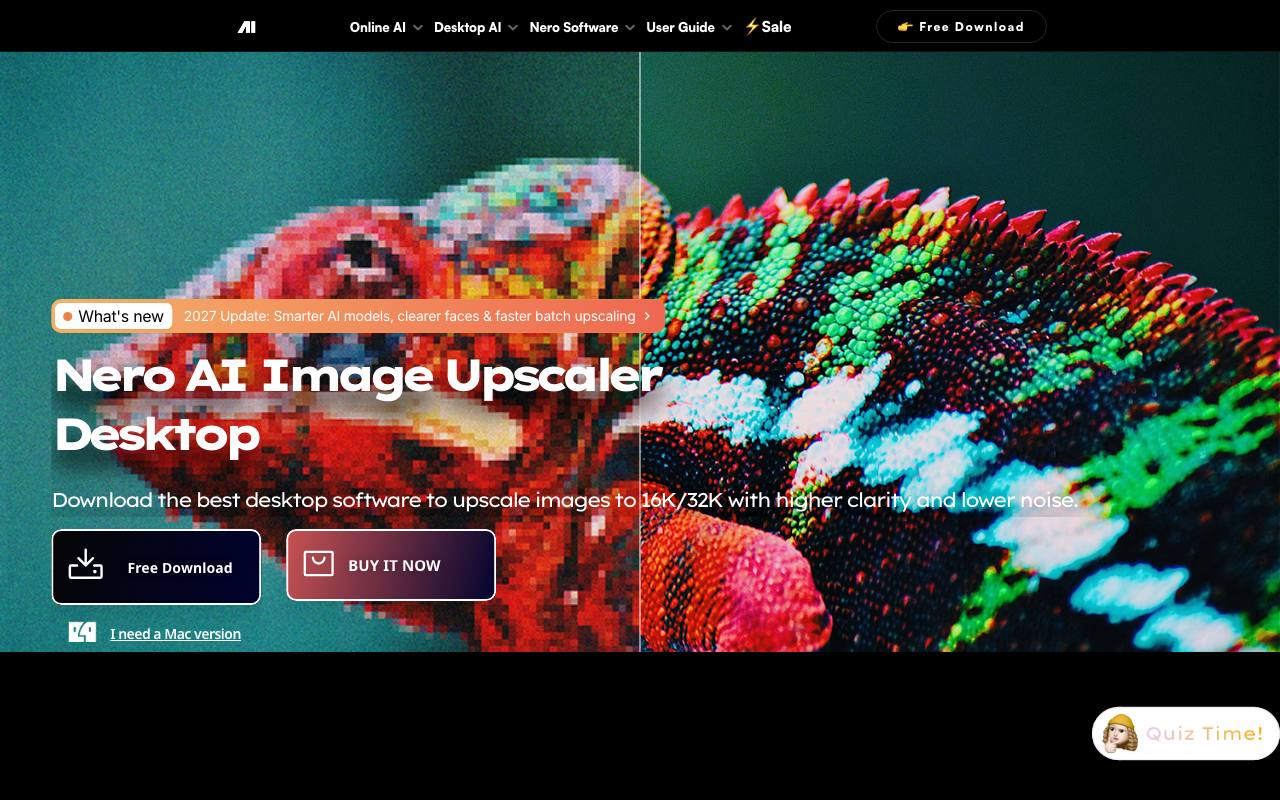 Nero AI Image Upscaler screenshot