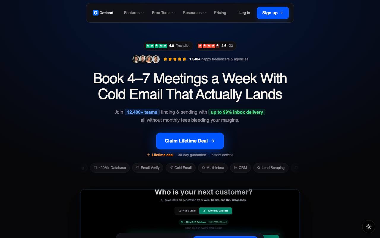 Getlead screenshot