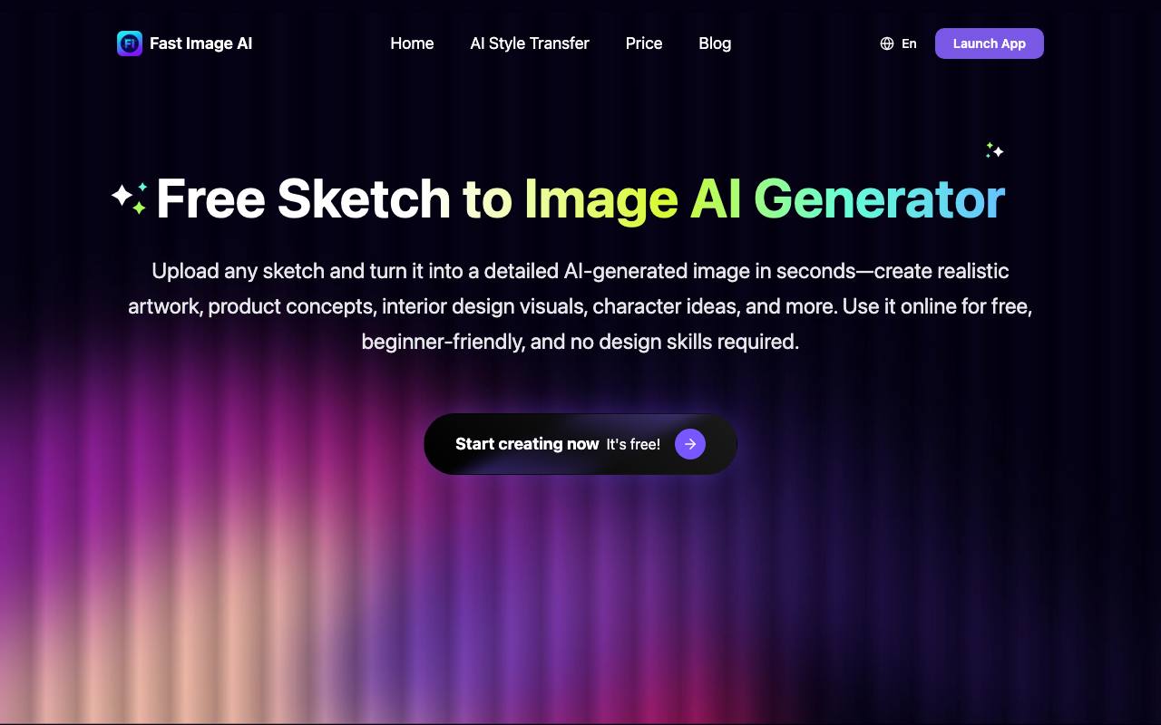 Fast Image AI Sketch to Image screenshot