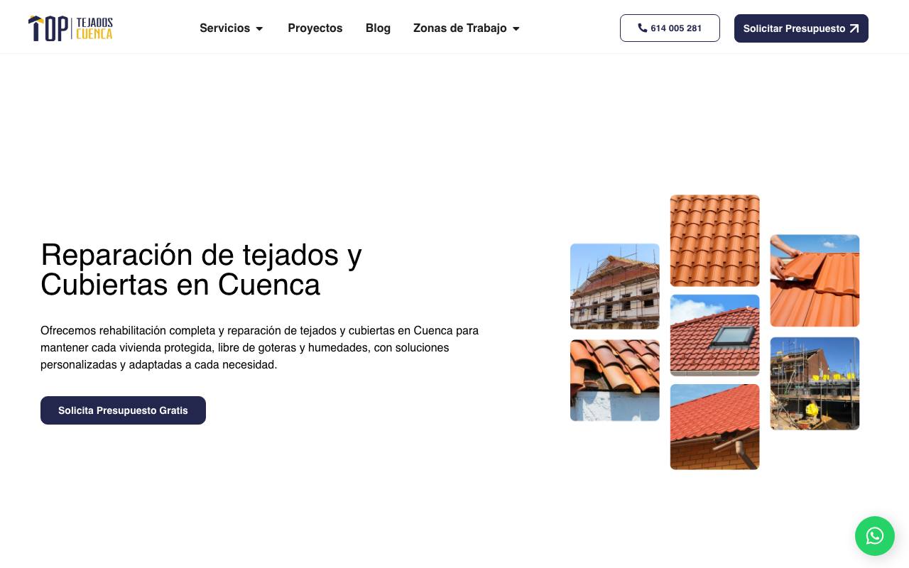 Reparación de tejados y Cubiertas en Cuenca screenshot