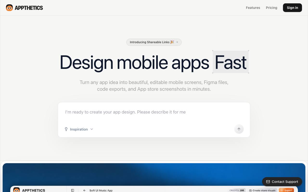 Appthetics.com screenshot