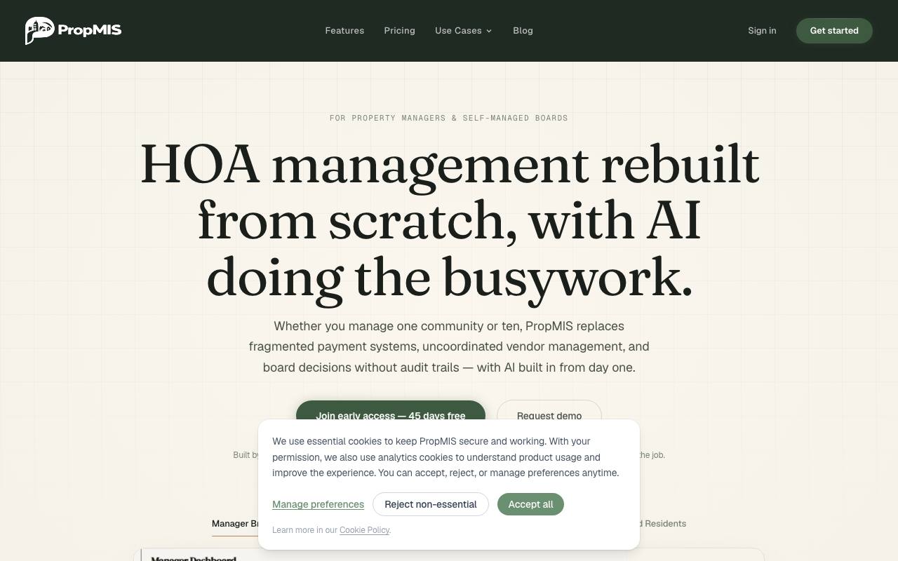 PropMIS screenshot