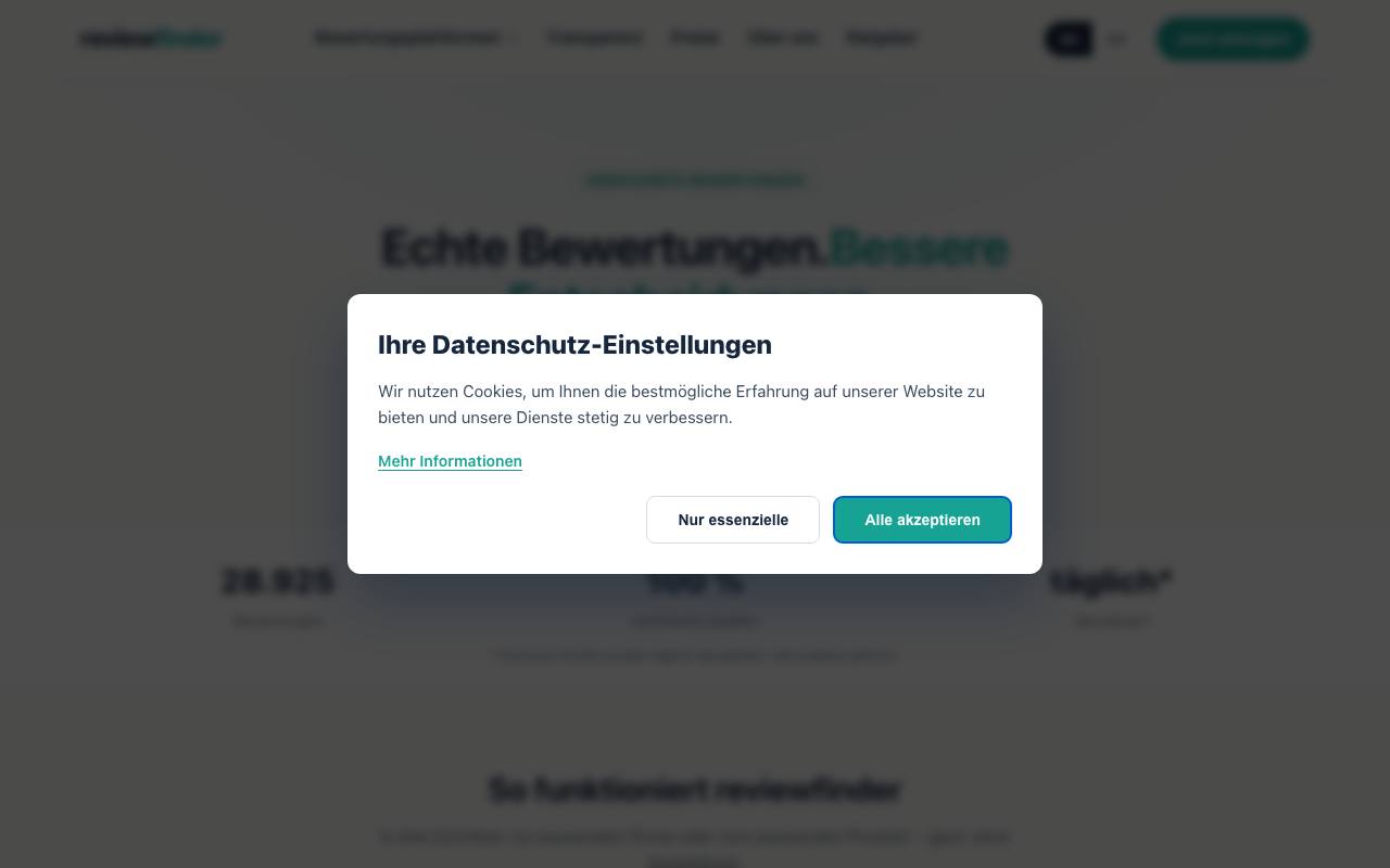 reviewfinder screenshot