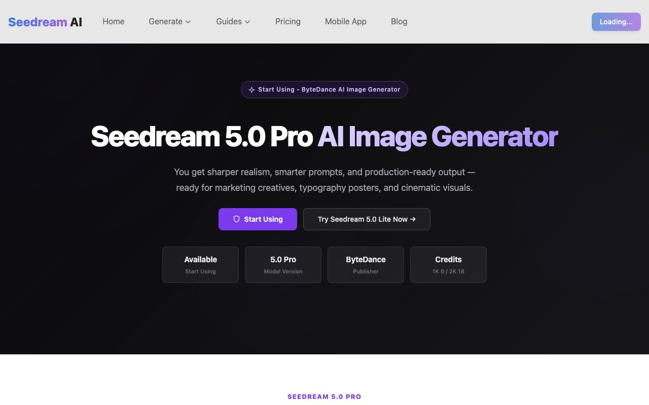 Seedream 5.0 Pro screenshot