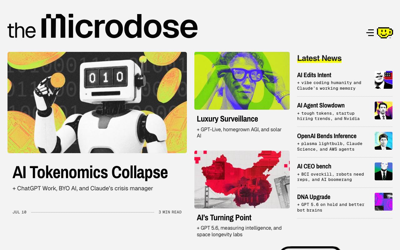 The Microdose AI screenshot