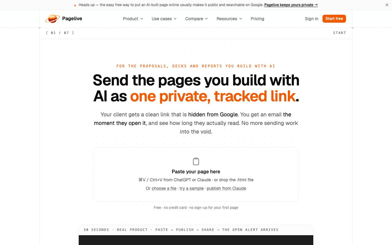 Pagelive screenshot