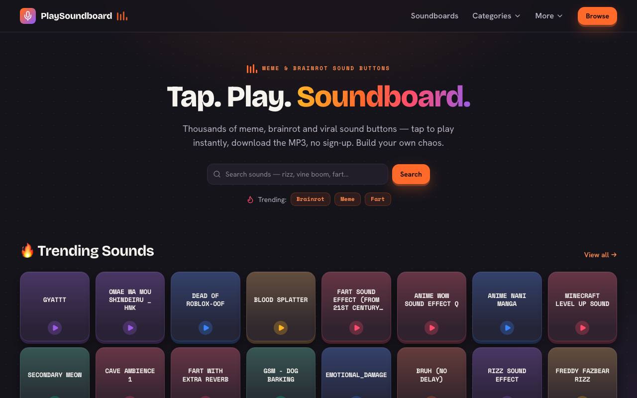 PlaySoundboard screenshot