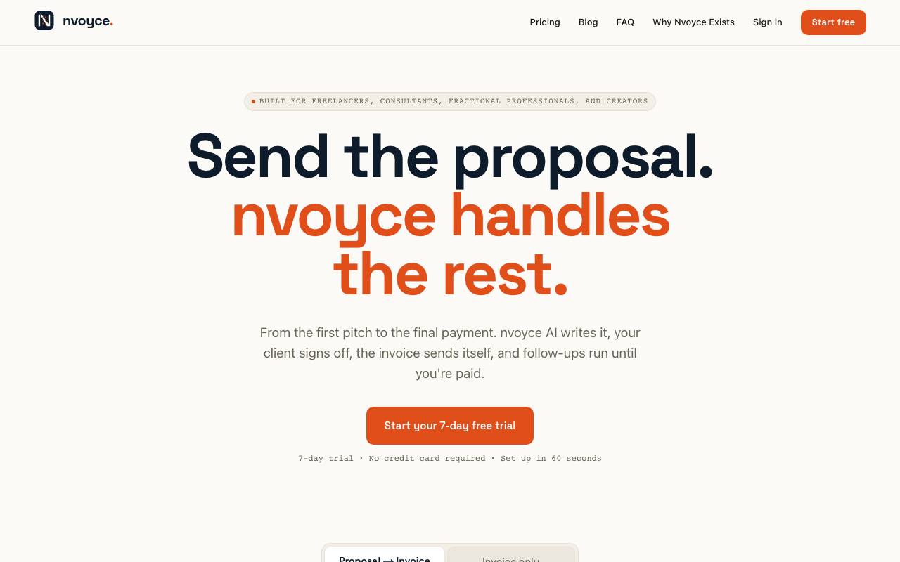 Nvoyce screenshot