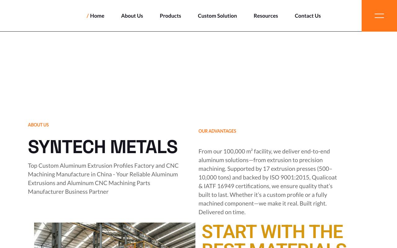 Aluminum Extrusion Profiles screenshot