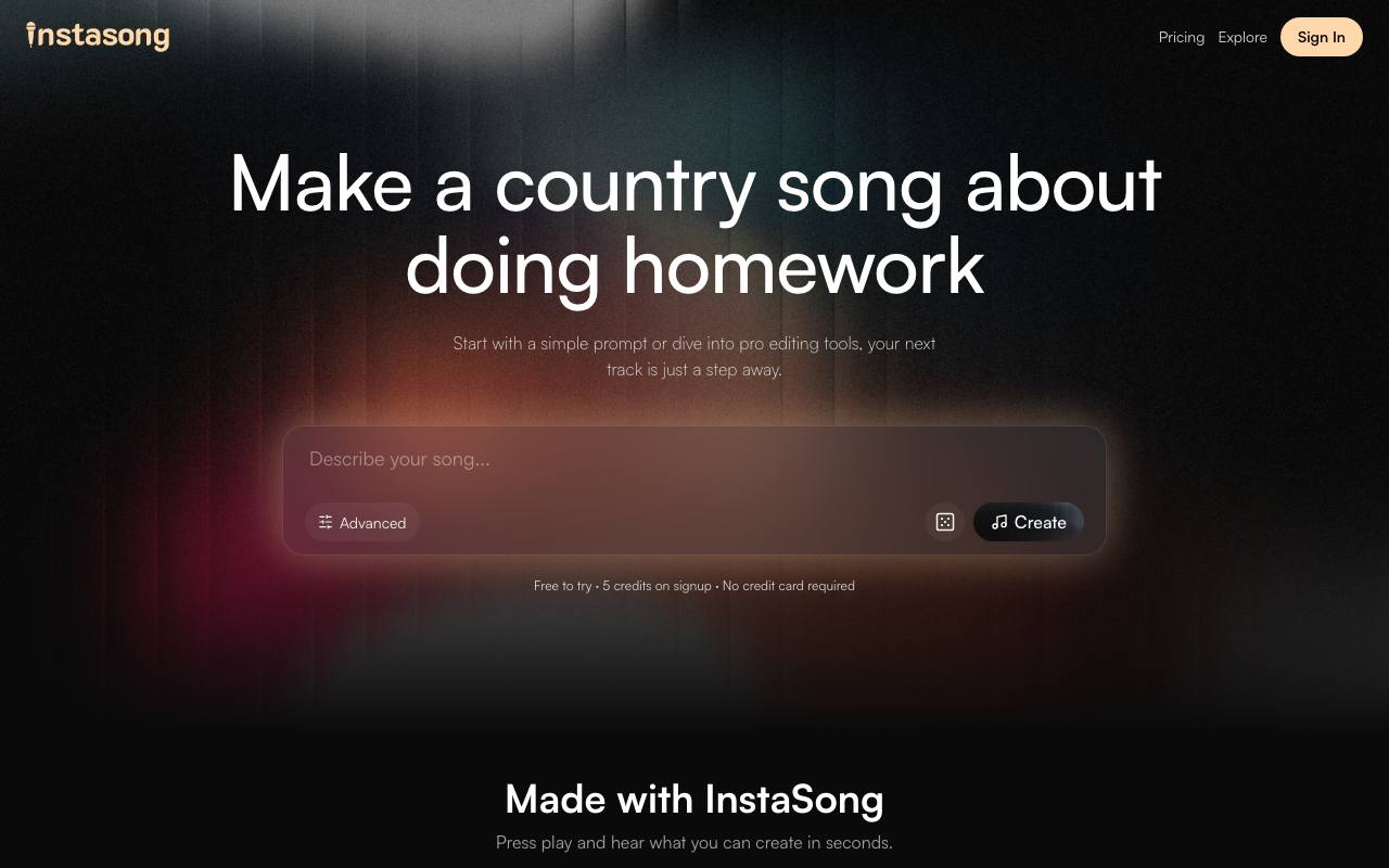 InstaSong – AI song and beat maker screenshot