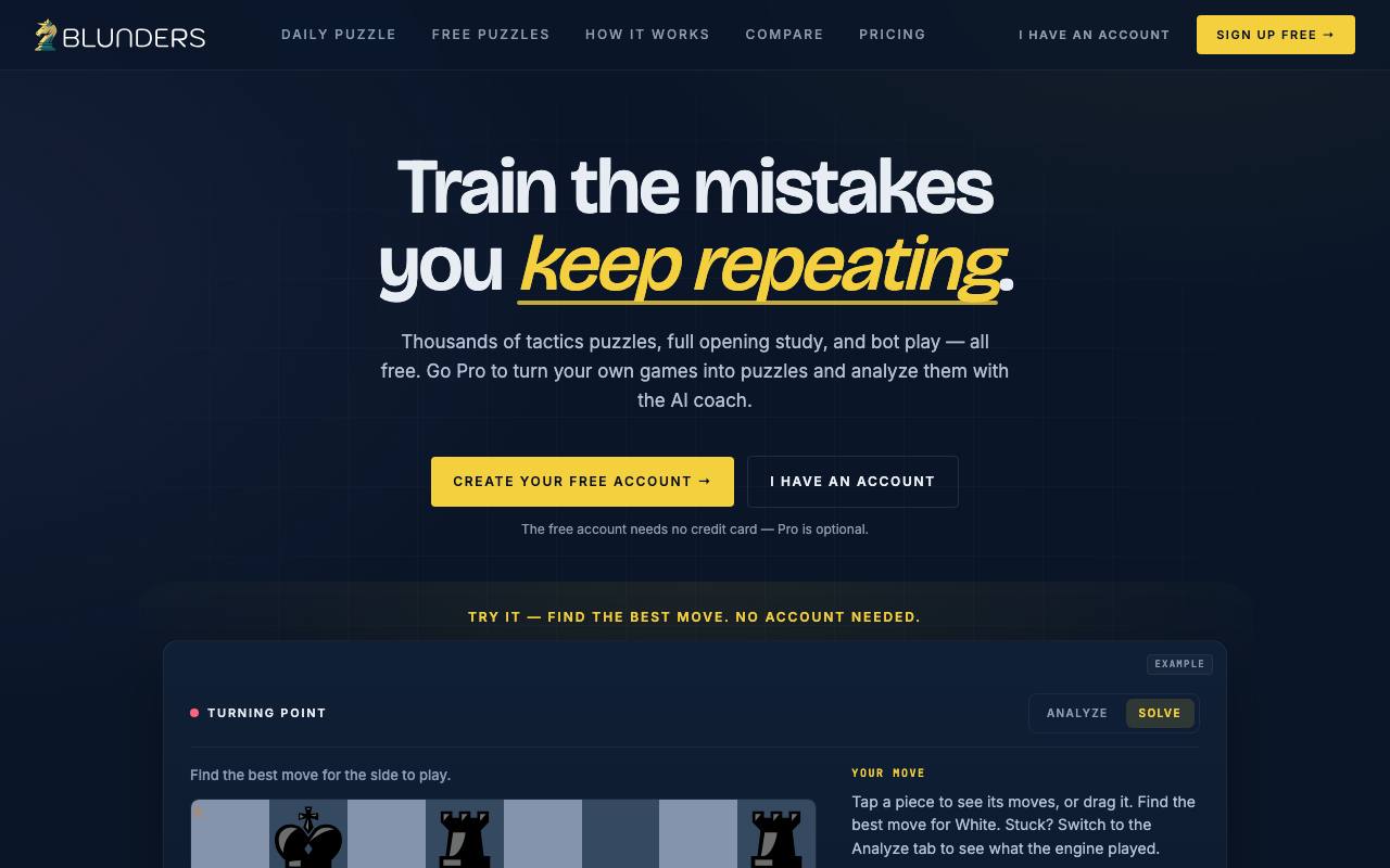 Blunders.ai screenshot