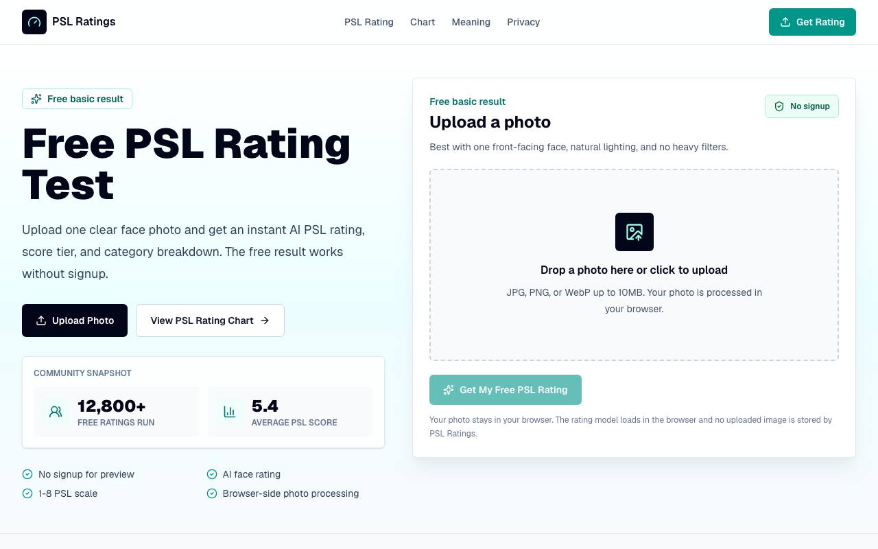PSL Rating screenshot
