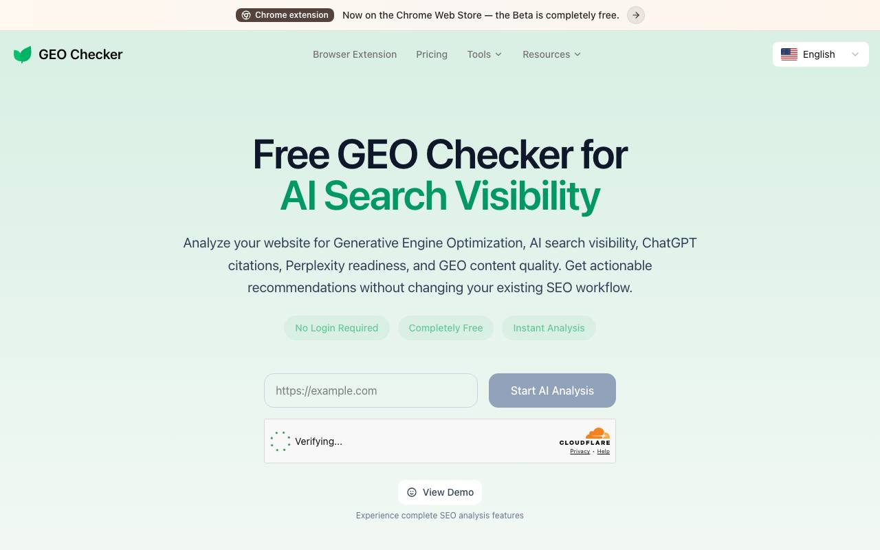 GEO Checker screenshot