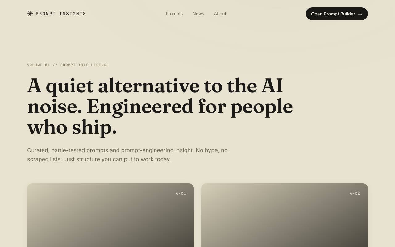 Prompt Insights News screenshot