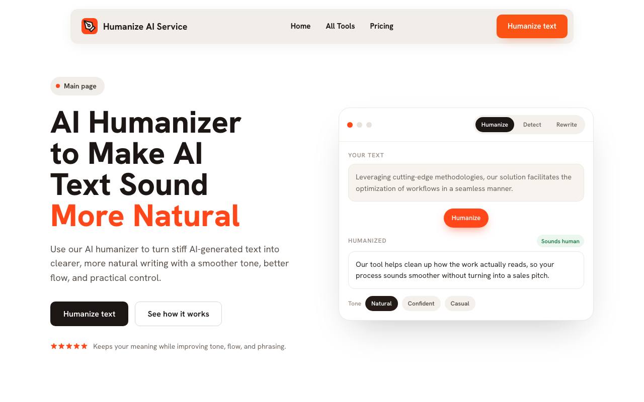 Humanize AI Service screenshot