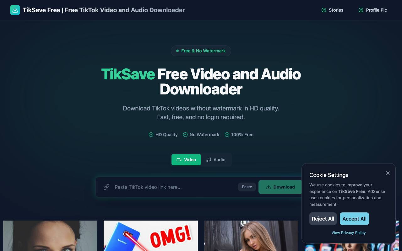 Tiksave screenshot