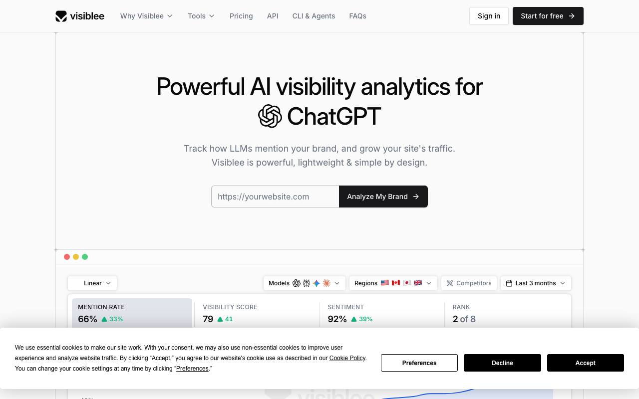 Visiblee AI screenshot