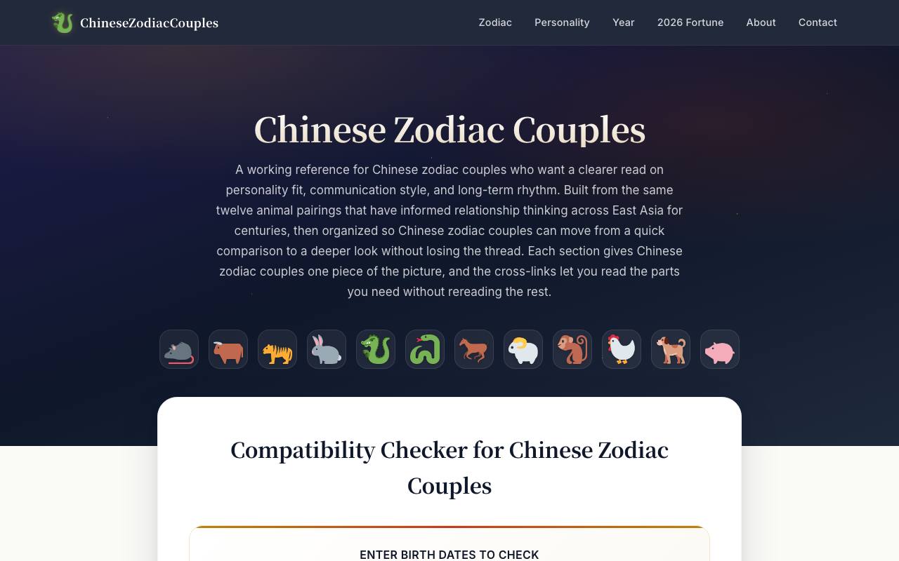 Chinese Zodiac Couples screenshot