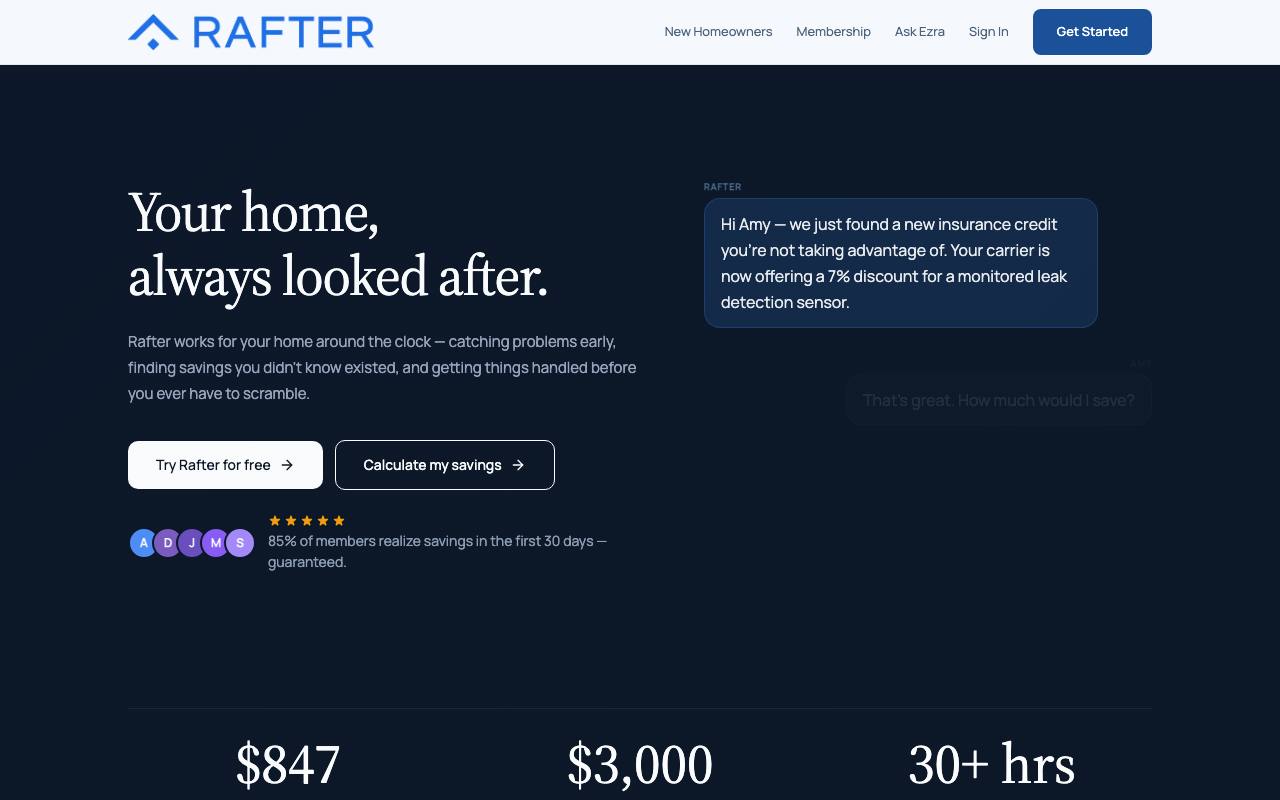 Rafter screenshot