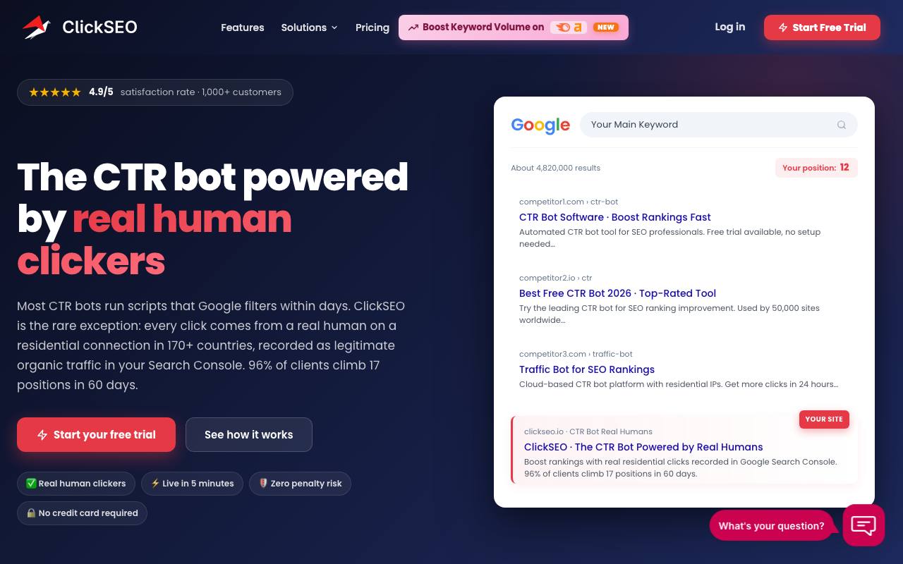 ClickSEO screenshot
