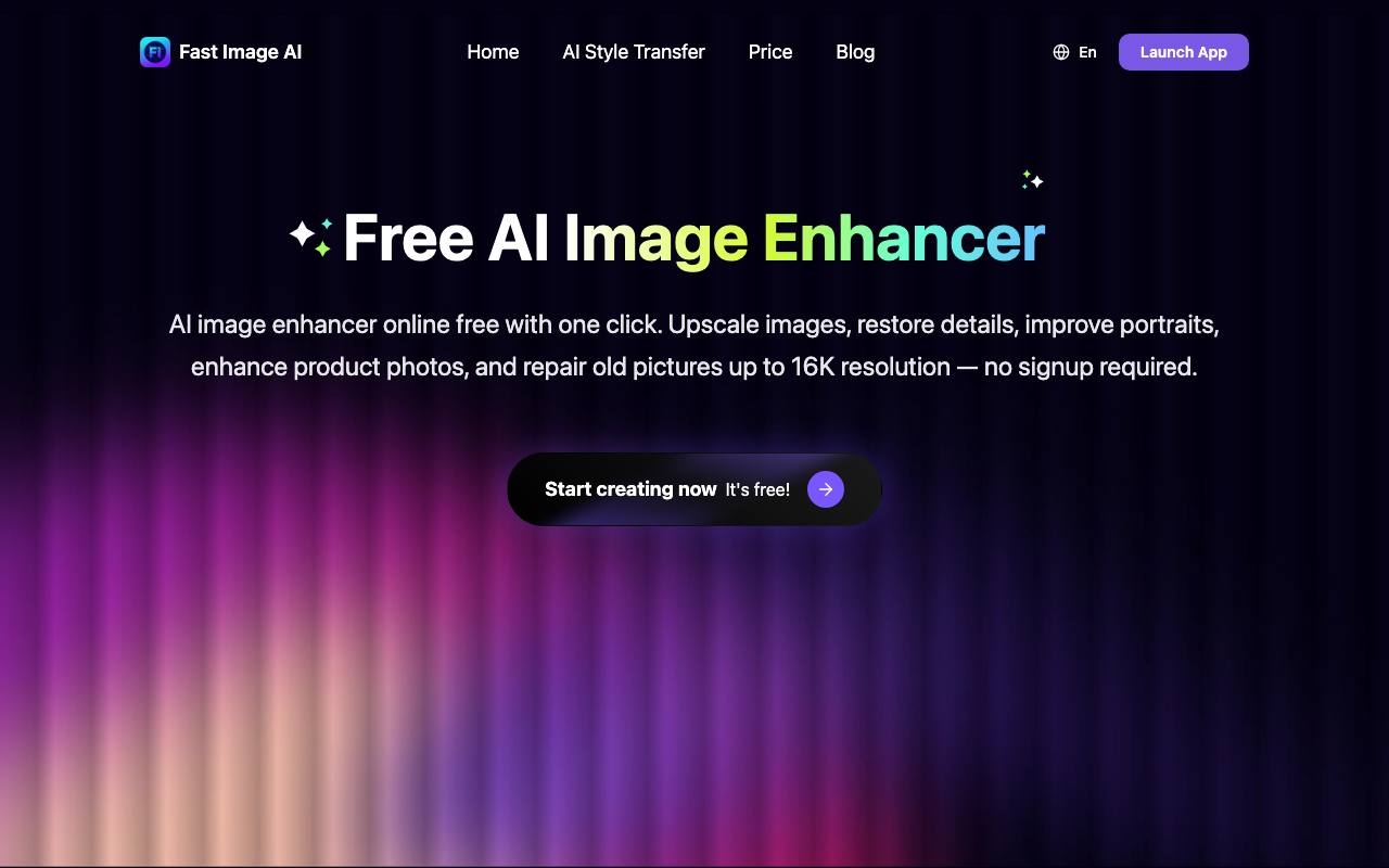 Fast Image AI Image Enhancer screenshot