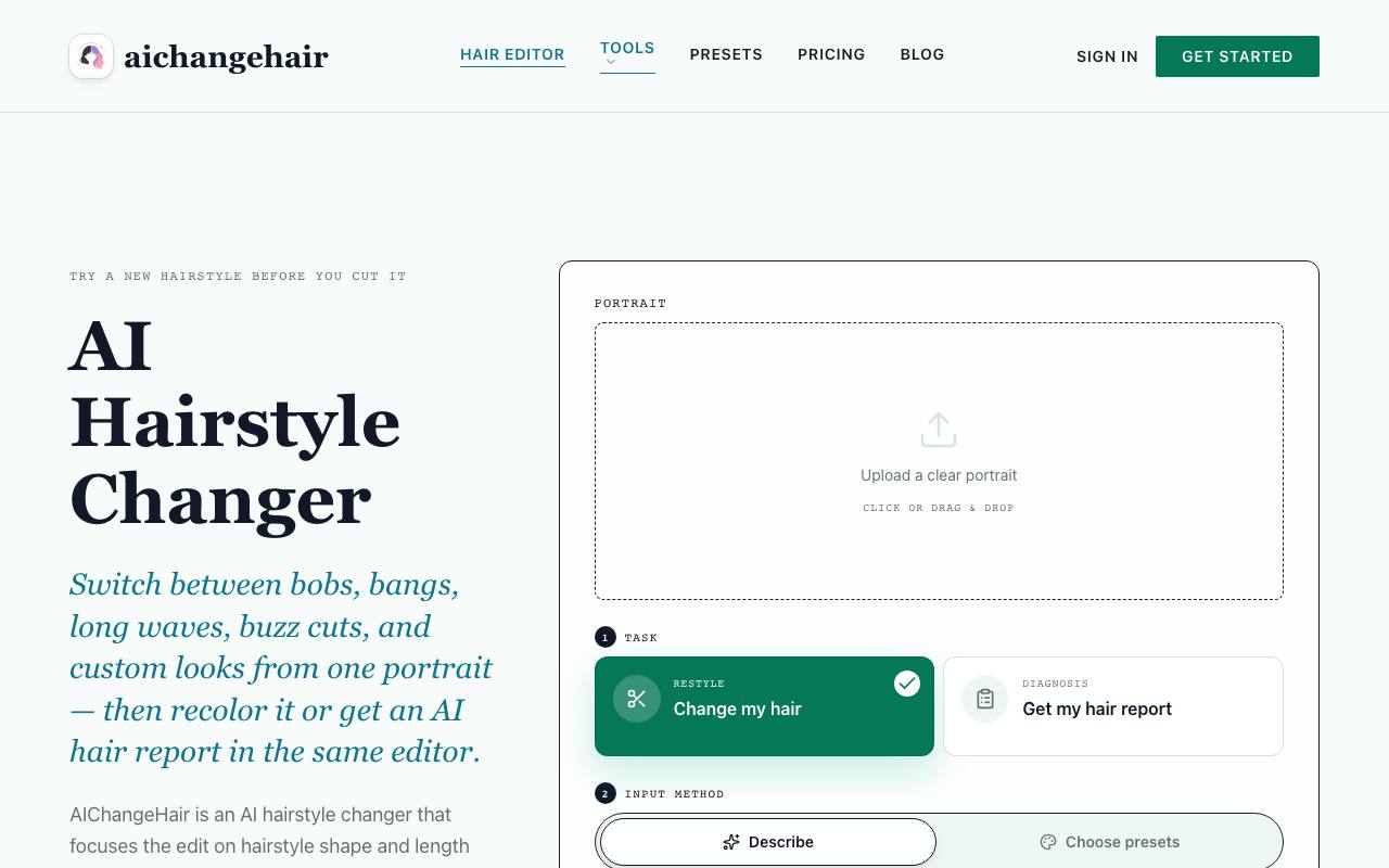 AIChangeHair screenshot