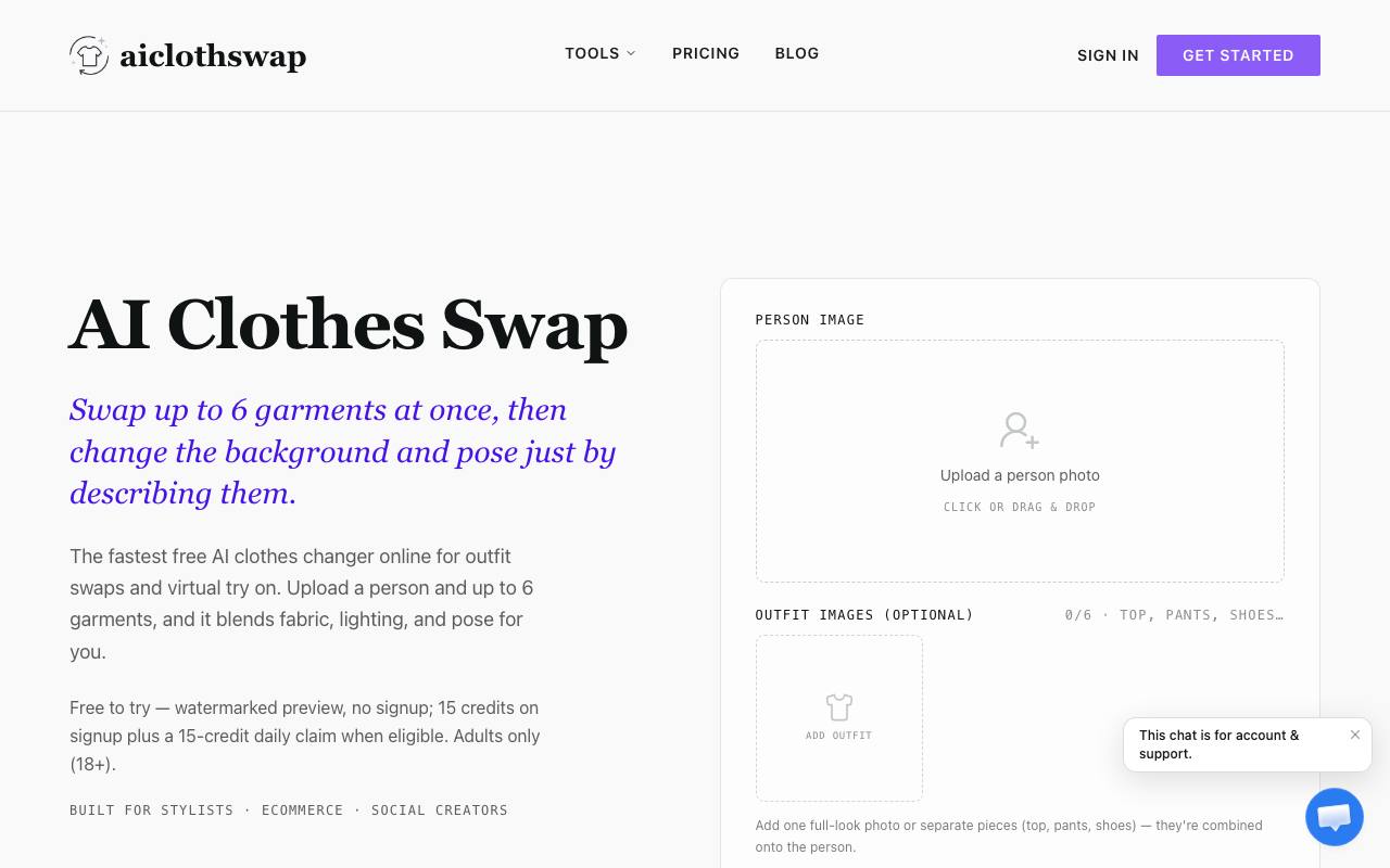 AIClothSwap screenshot