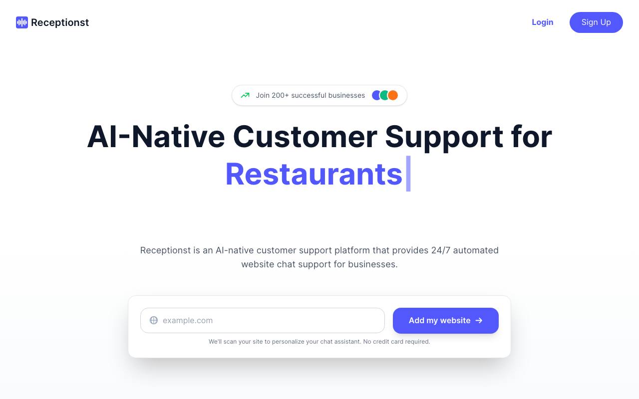 Receptionst screenshot