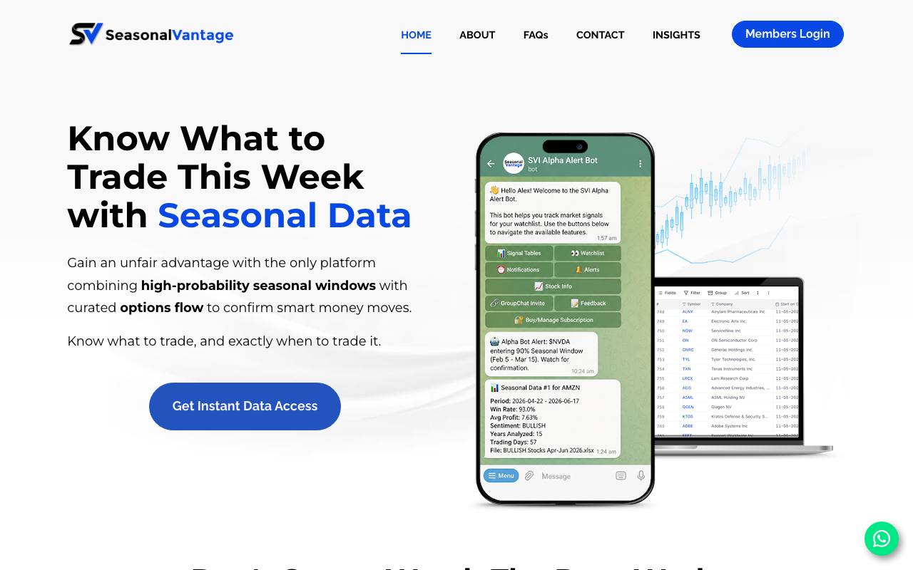 SeasonalVantage screenshot