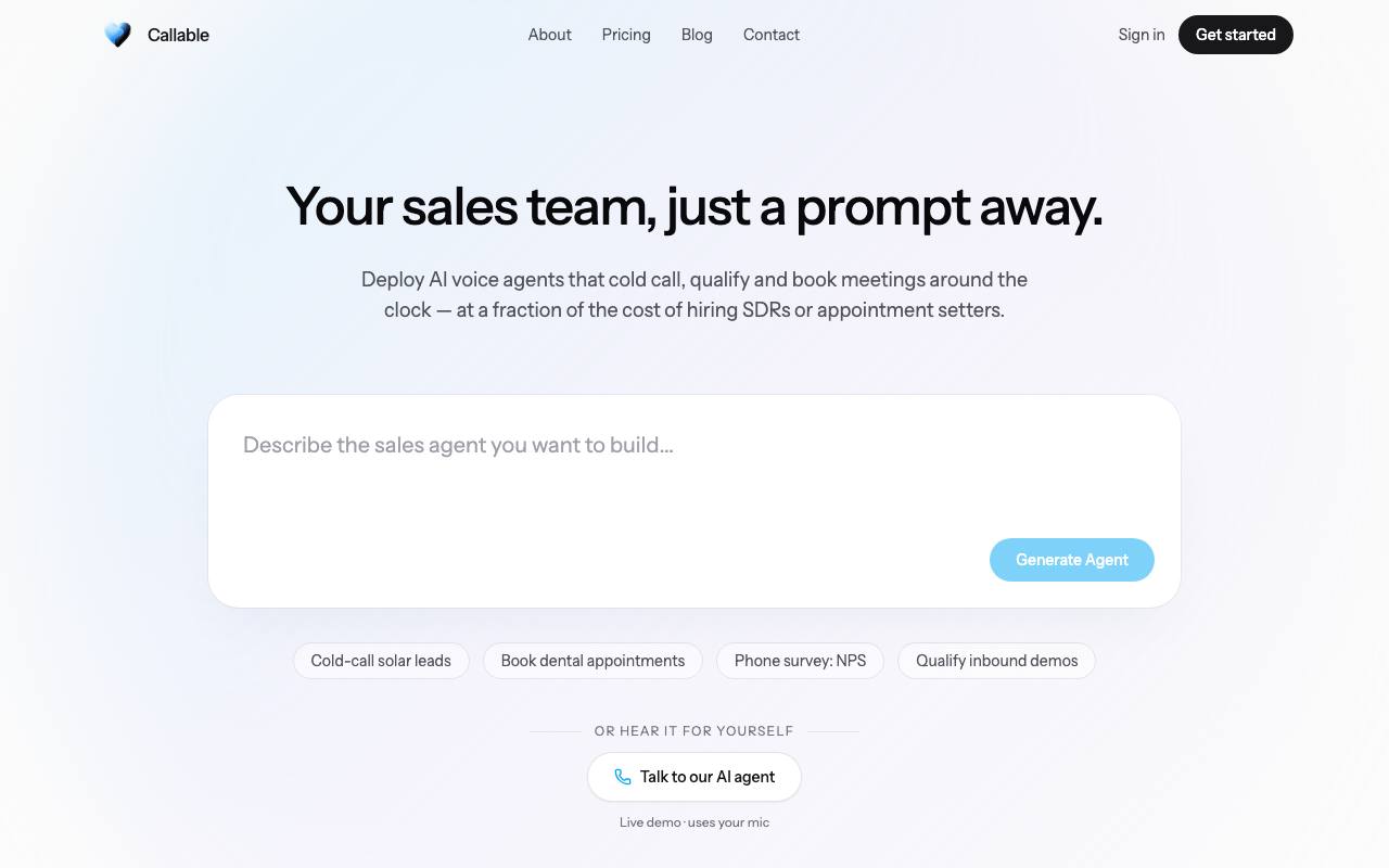 Callable screenshot