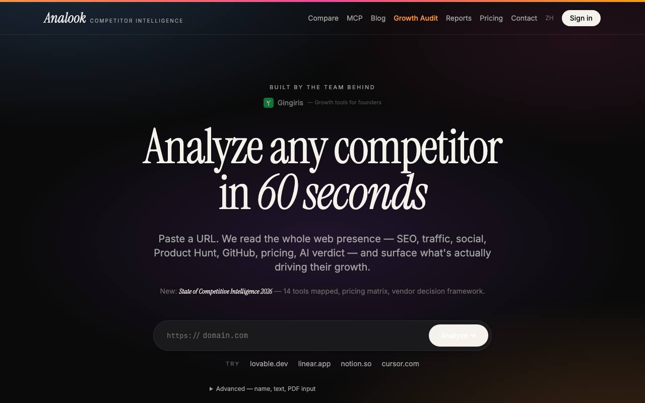 Analook screenshot