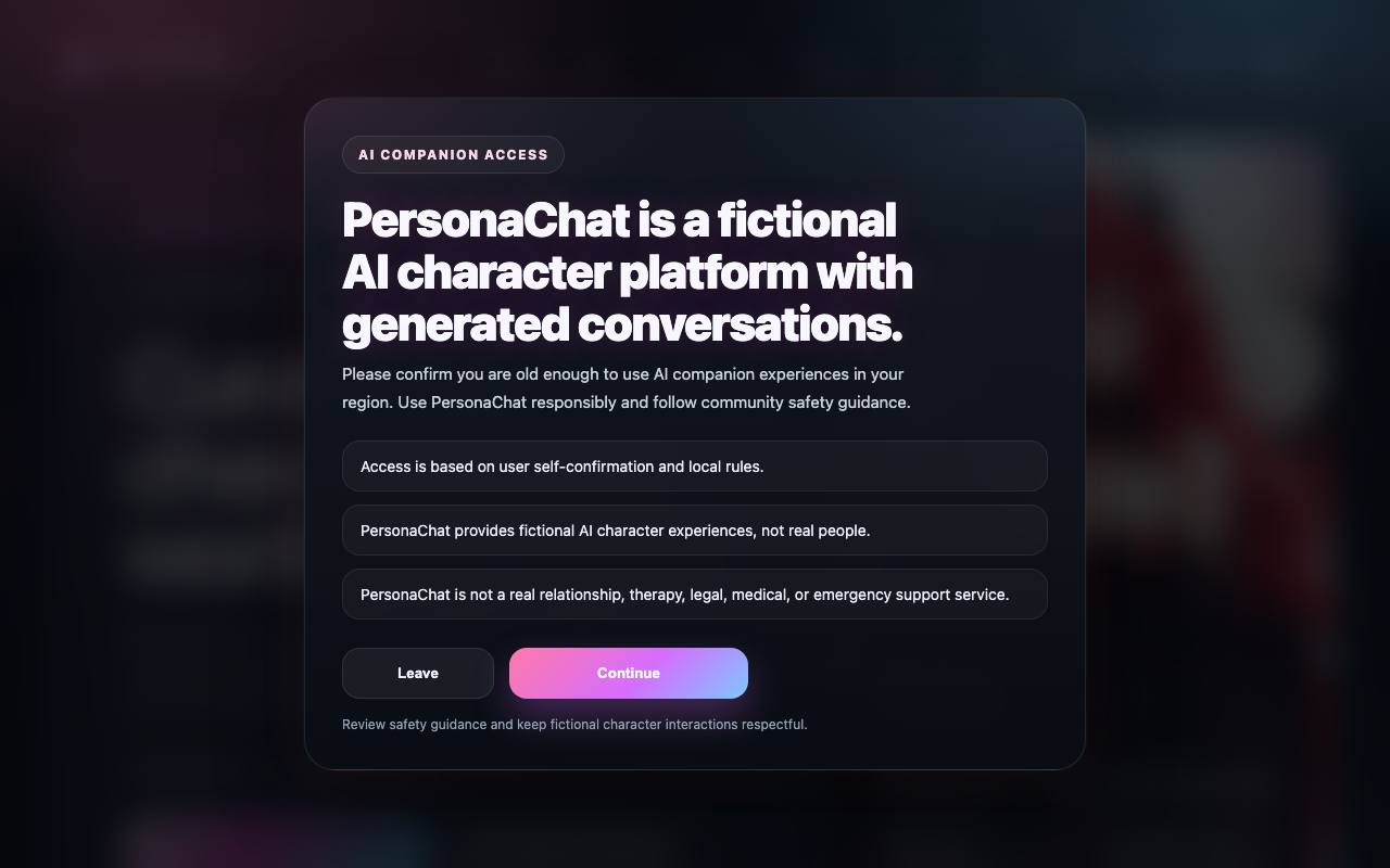 PersonaChat screenshot