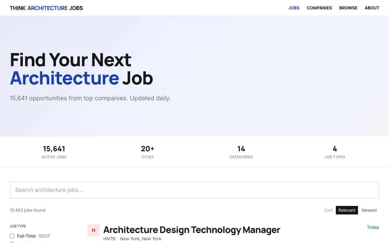 Think Architecture Jobs screenshot