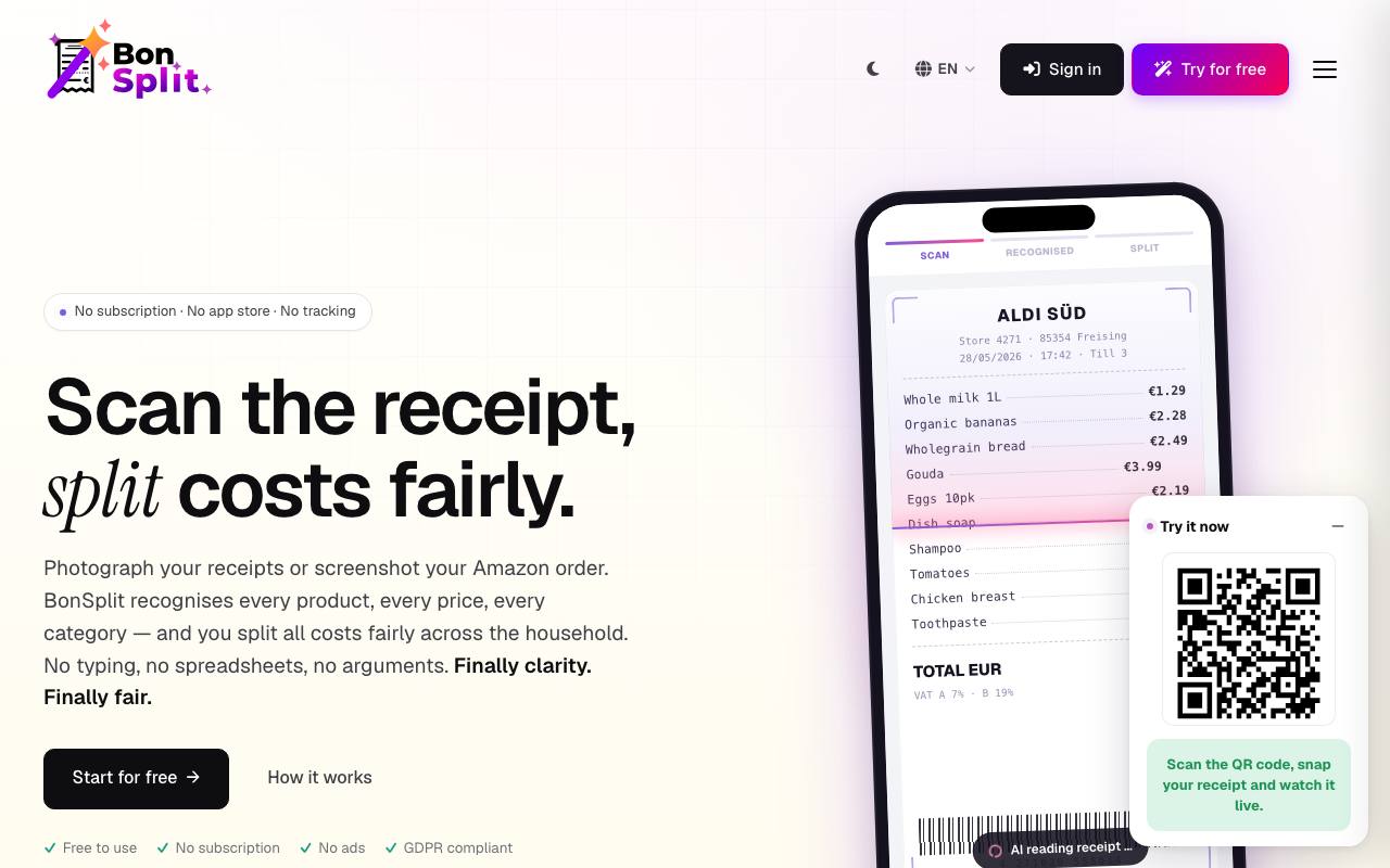 BonSplit screenshot