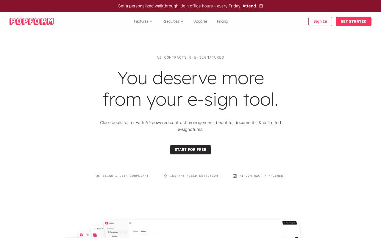 Popform screenshot