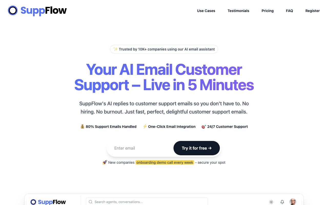 SuppFlow – Customer Support Automation screenshot