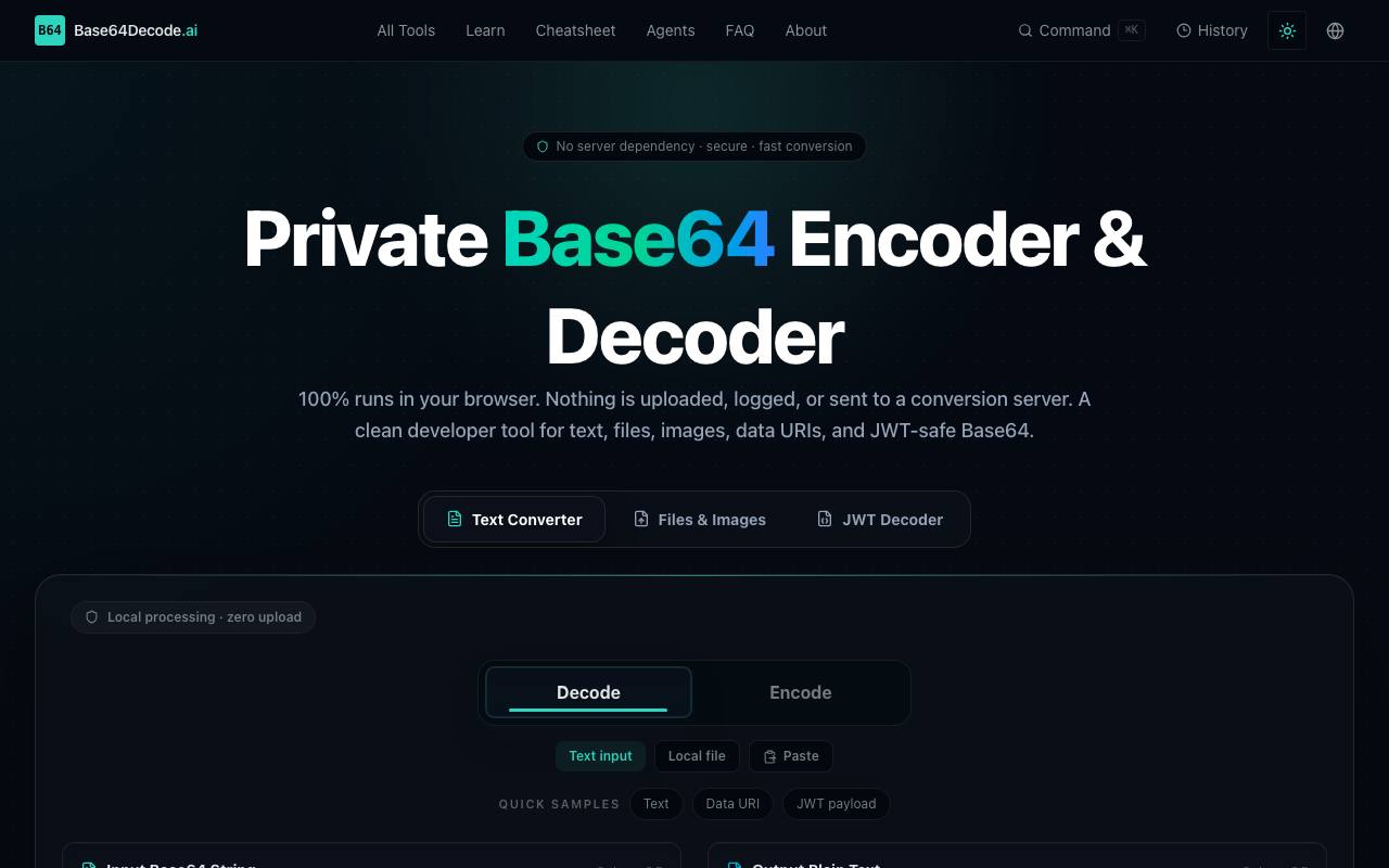 Private Base64 Decoder screenshot