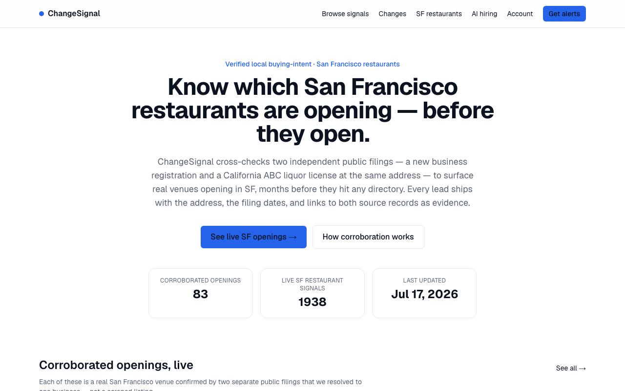 ChangeSignal screenshot