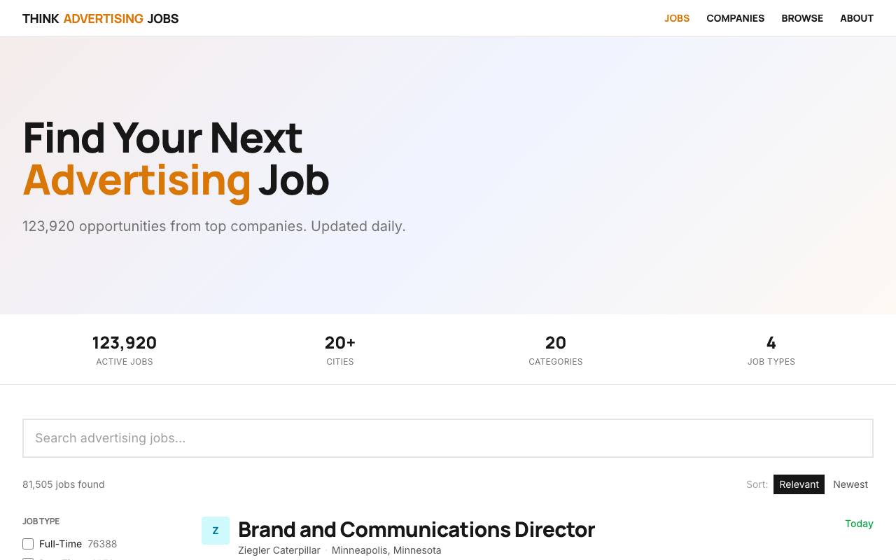 Think Advertising Jobs screenshot