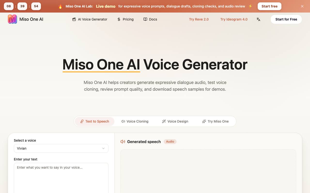 Miso One screenshot