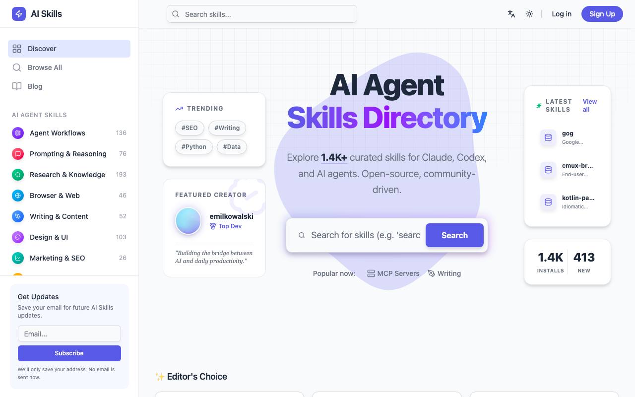 AI Agent Skills screenshot