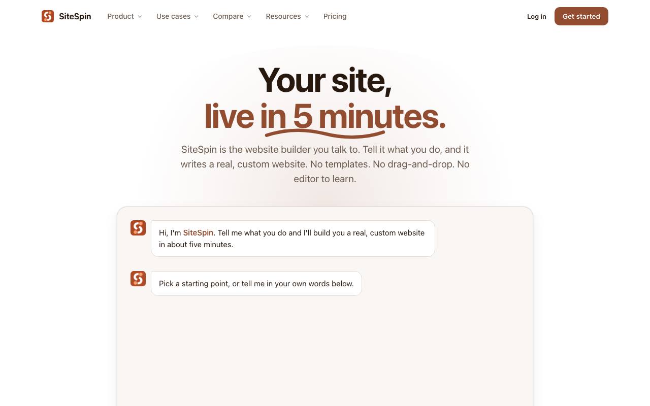 SiteSpin screenshot