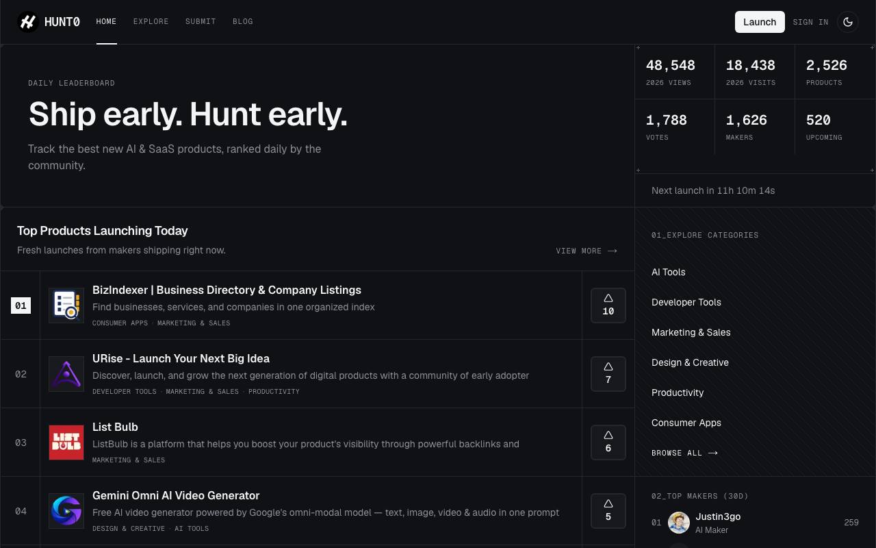 HUNT0 screenshot