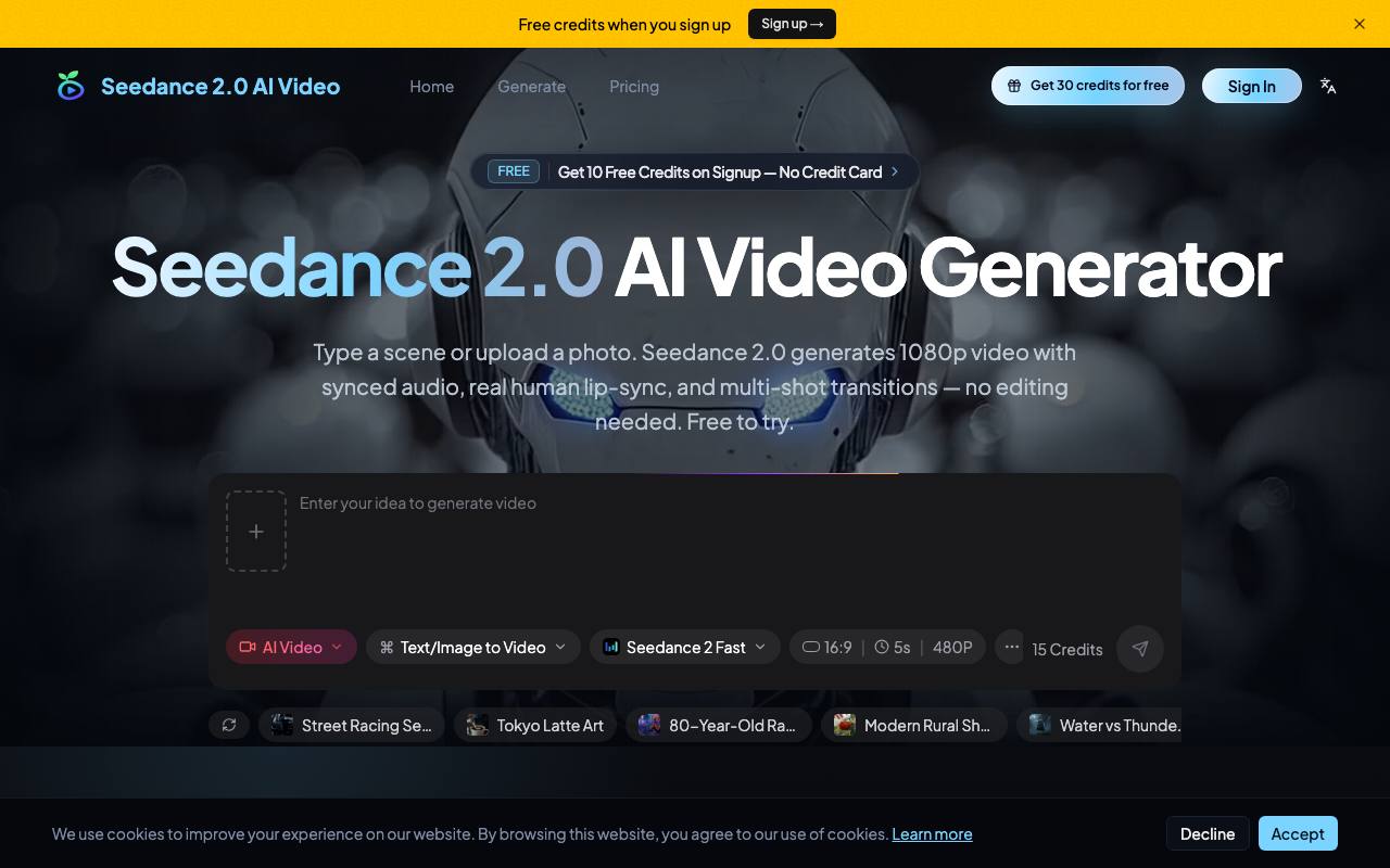 Seedance 2.0 AI Video screenshot